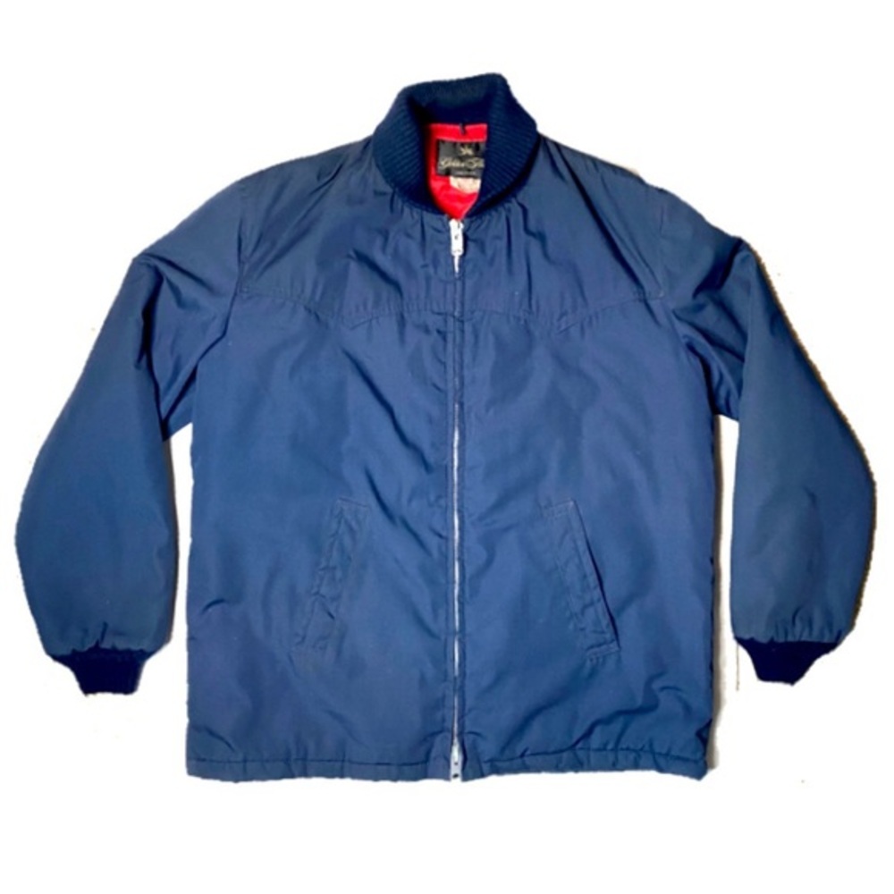 Vtg Golden Fleece Men’s Winter Parka Jacket Blue Red Sz: 50 Tall